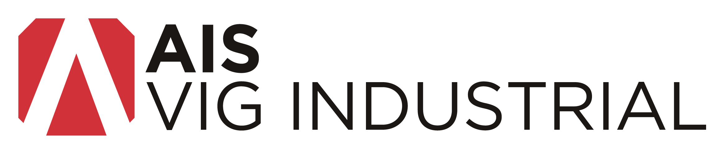 AIS Vanguard Industrial red and black company logo for machinery installation.