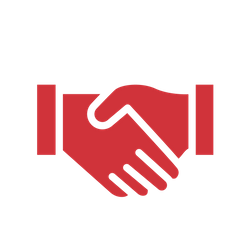 Commitment core value icon for reliable and dedicated industrial project delivery.