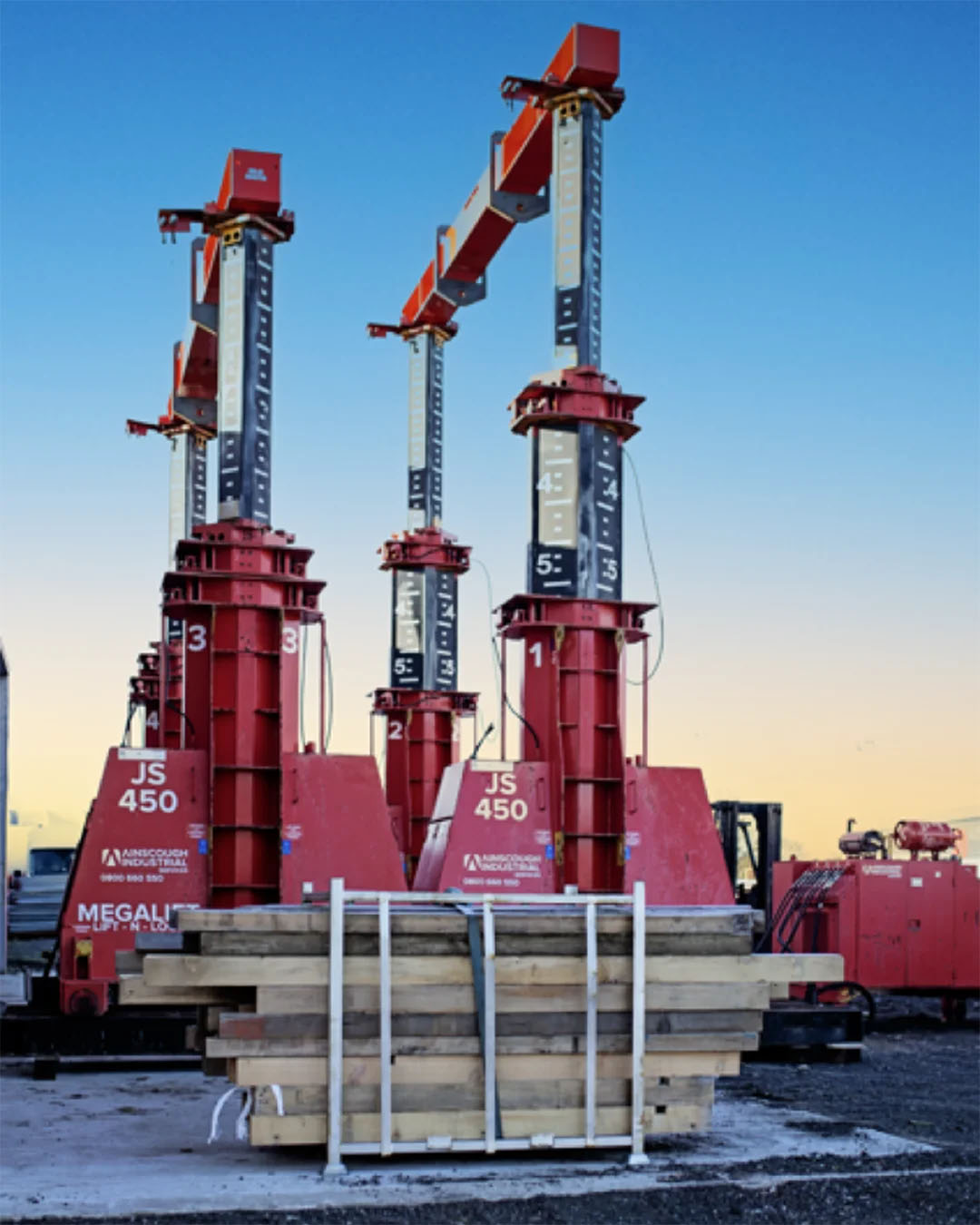 Heavy industrial machinery relocation and equipment moving project showcase.